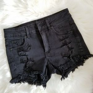 AE Black Hi-Rise Jean Shorts